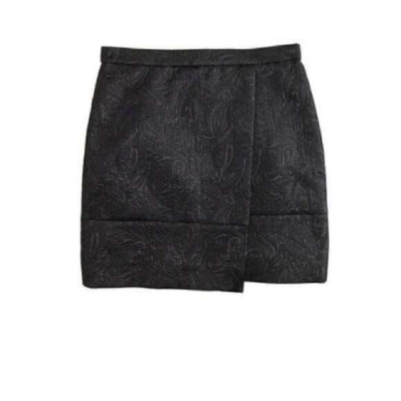 J Crew Origami Mini Skirt Metallic Matelasse Wrap - Picture 2 of 8